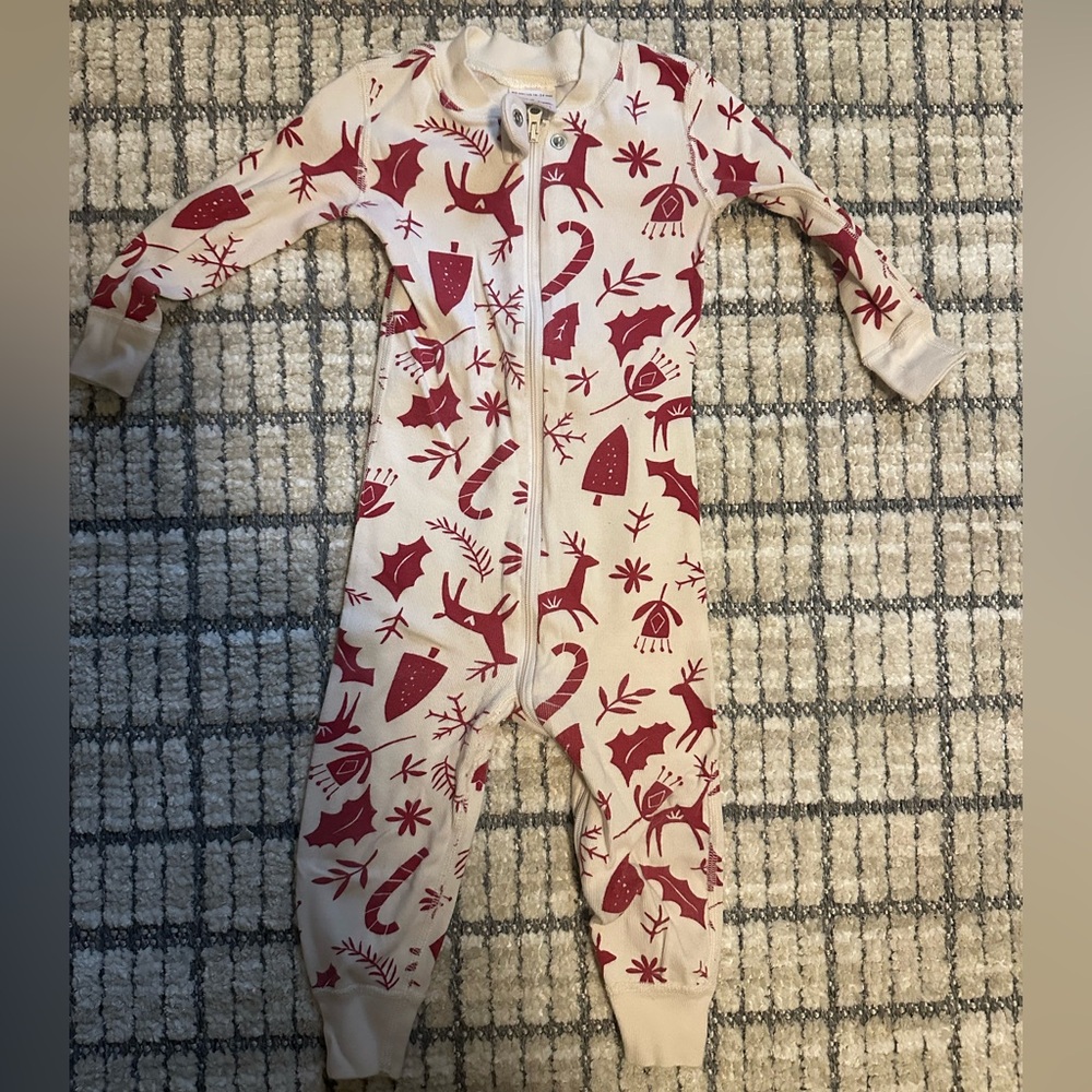 Hanna Andersson Scandi Cane Christmas Footie